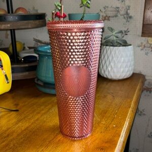 Starbucks EUC Venti studded tumbler without original straw, but a replacement.